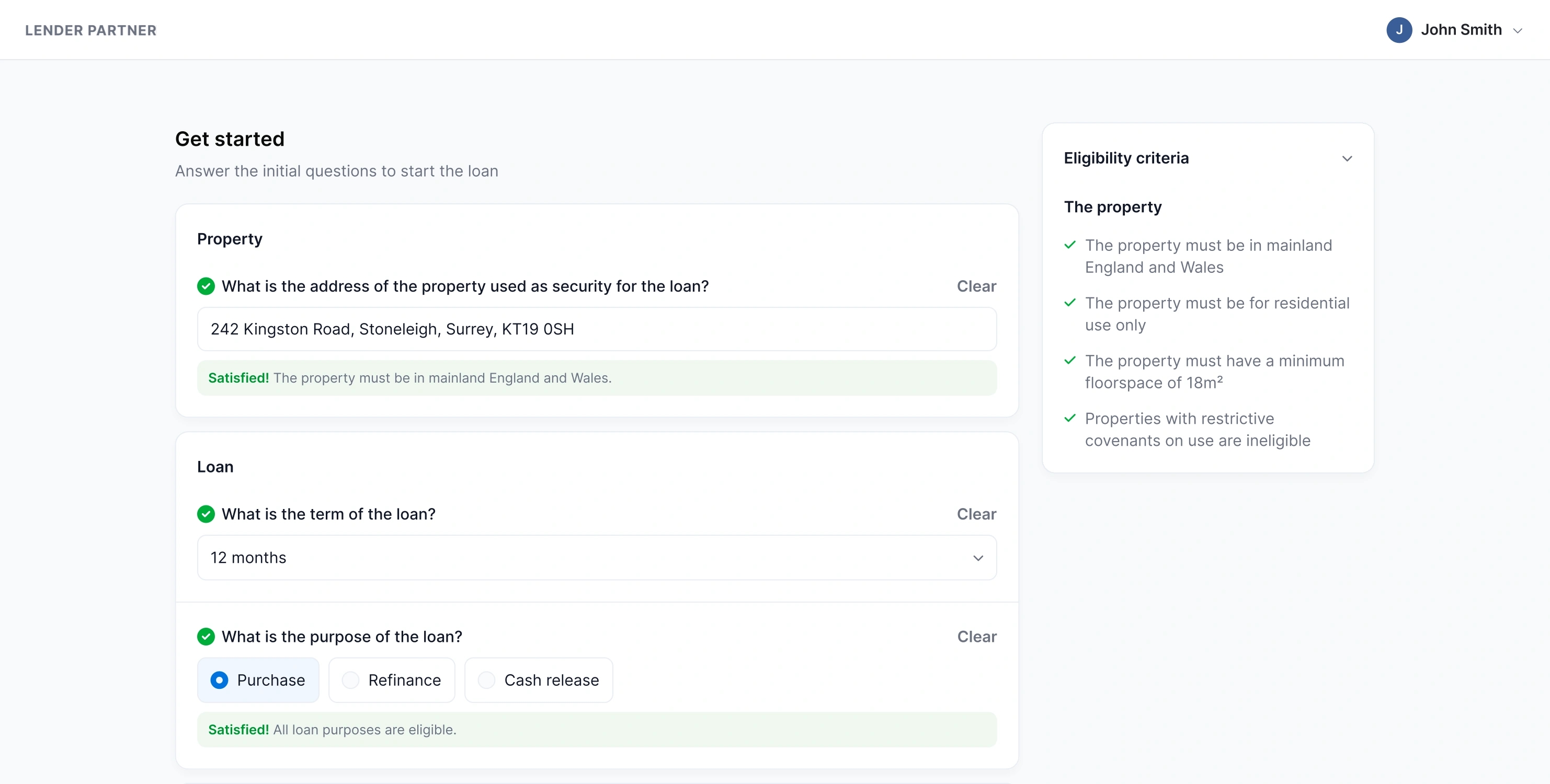 Get started — initial indicative offer
